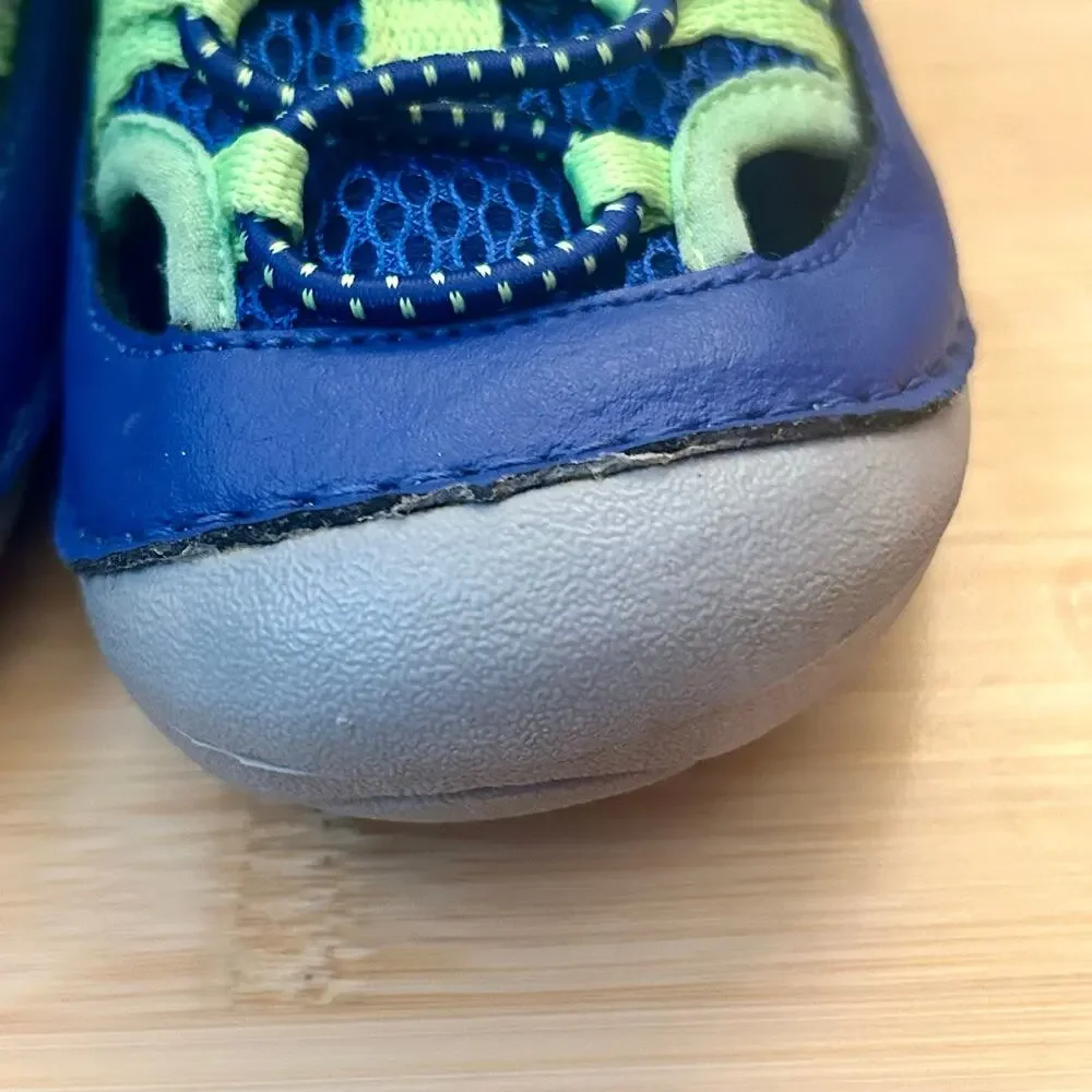 Stride Rite Tobias Sandals Blue Green Infant Baby Shoes 6m Water Resistant